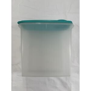 Vintage Tupperware Cereal Keeper Storer 13 Cup Sheer With Green Seal
